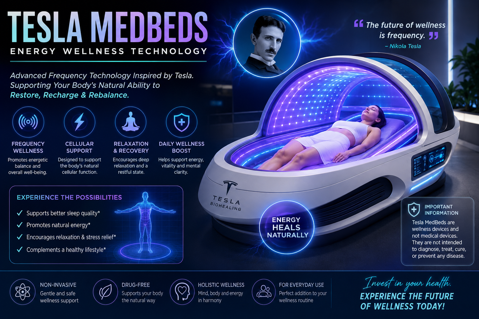Tesla MedBeds & Energy Wellness Technology: Hype, Hope, and What You Should Know